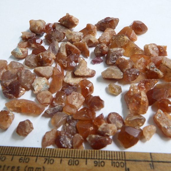 lusturous 304ct orange garnets crystal gemstones lot from newyork - Picture 3 of 8